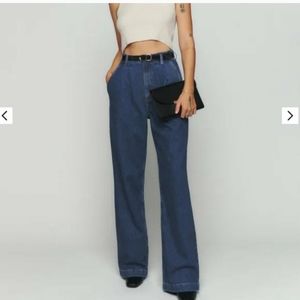 Reformation Montauk Pleated High Rise Jeans Size 25